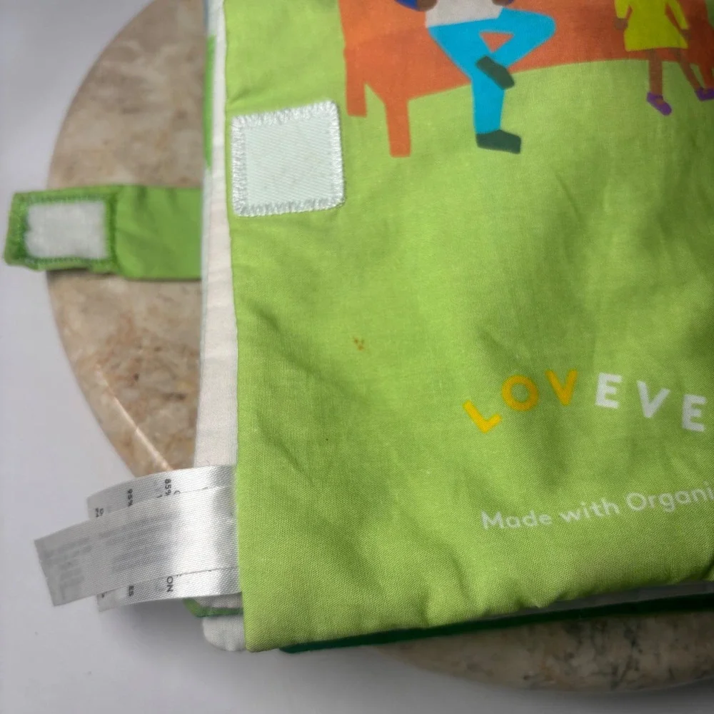 READ Lovevery Soft Cloth Book Green Plant a Seed Watch it Grow Organic Cotton‎